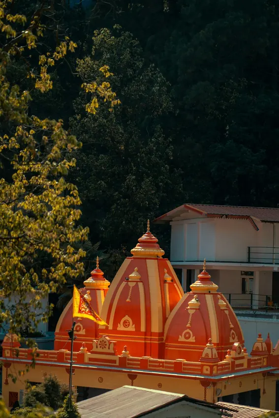 Mukteshwar Dham Temple partially visible among trees